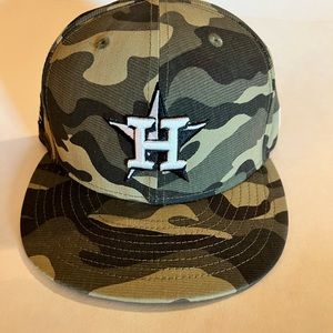 Houston Astros Fitted Camo Hat - Armed Forces Collection